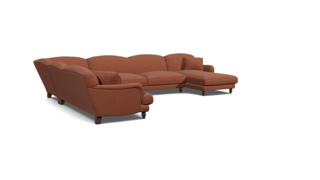 Evelyn U Shape Sofa red - image 1