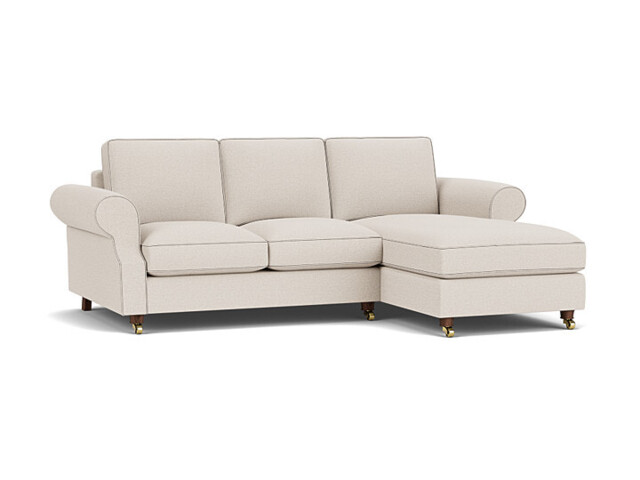 Cream 2 Seater Corner Sofa - Modern Style Fabric Luxury Premium Corner Sofa - Kendal Range - image 1