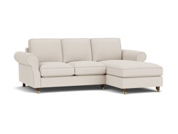 Cream 2 Seater Corner Sofa - Modern Style Fabric Luxury Premium Corner Sofa - Kendal Range - thumbnail 1