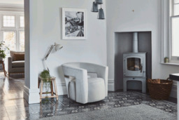 Green Linen Swivel Armchair - Modern Designer Swivel Accent Custom Arm Chair - Chiswick Range - thumbnail 3