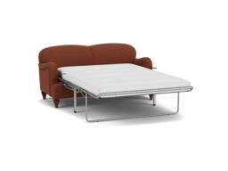Red Velvet 3 Seater Sofabed - Traditional Fold Out Custom Sofa Bed In Easy Clean Velvet - Lincoln Range