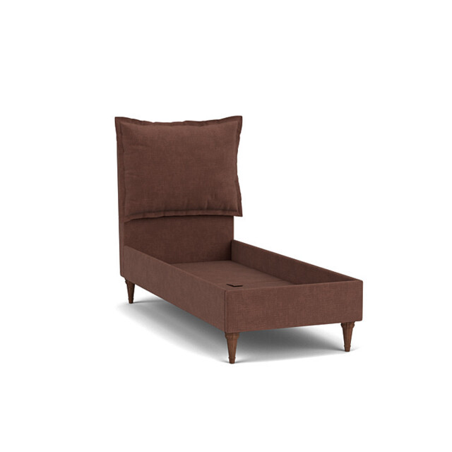 Purple Velvet Single Bed Frame - Traditional Low End With Large Headboard In Easy Clean Velvet - Lyndhurst Range - image 1