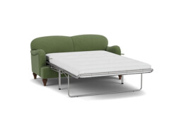 Green Linen 3 Seater Sofabed - Traditional Fold Out Custom Sofa Bed - Lincoln Range - thumbnail 1