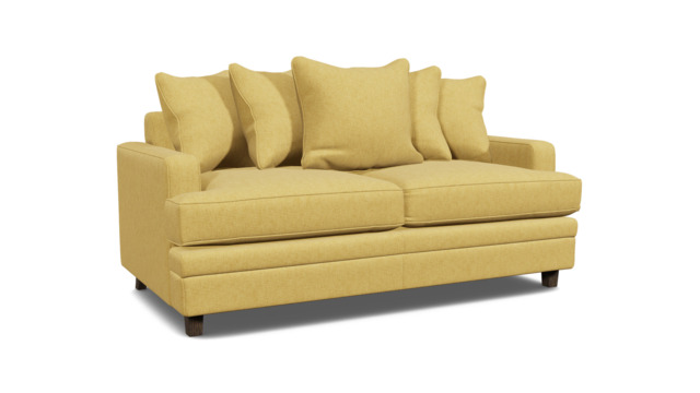 Streatham 2 Seater Scatter Back Sofa Bed yellow - image 1