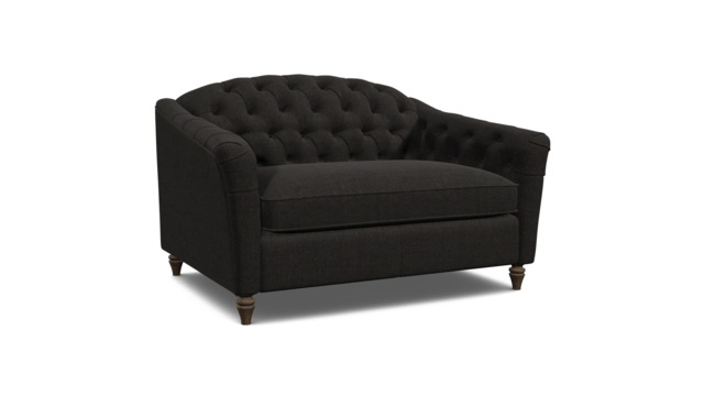 Black Velvet Loveseat Armchair Sofabed - Traditional Style Single Chair Bed In Easy Clean Velvet - Payton Range - image 1