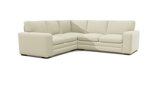 White Chenille 2X2.5 Seater Corner Sofabed - Modern Style Custom Sofa In Stain Resistant Chenille - Sloane Range - image 1
