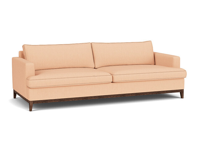 Pink Velvet 4 Seater Sofa - Modern Style Custom Sofa In Stain Resistant Velvet - Oakham Range - image 1