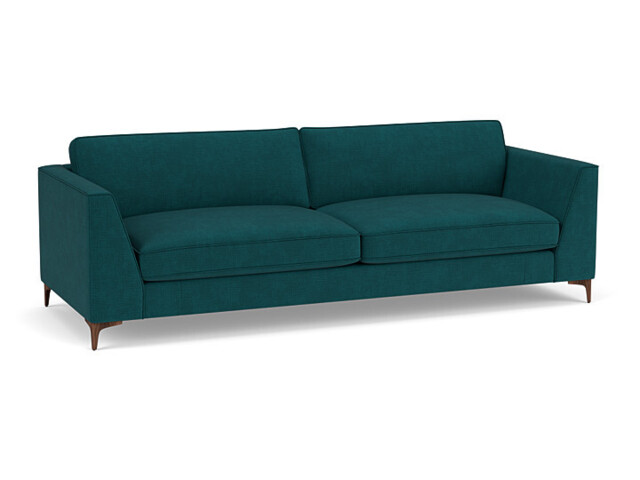Teal Velvet 5 Seater Sofa - Modern Style Custom Sofa In Stain Resistant Velvet - Clapham Range - image 1