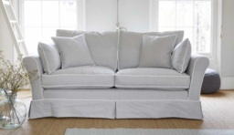 Green Linen 3 Seater Sofa - Traditional Style Custom Sofa Settee - Jude Range - thumbnail 6