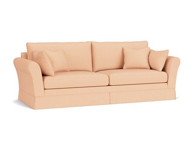 Pink Velvet 4 Seater Sofa - Traditional Extra Large Custom Sofa In Stain Resistant Velvet - Jude Range - image 1