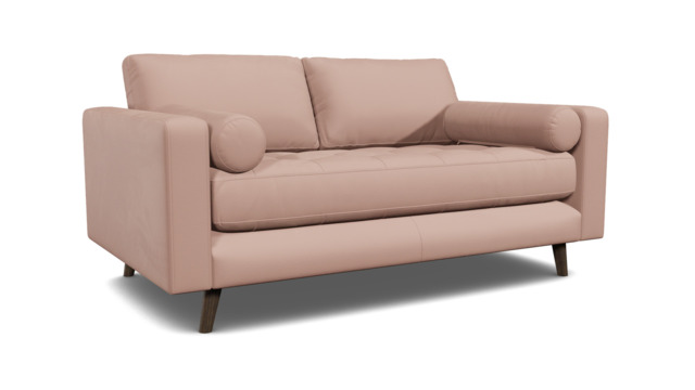 Pink Velvet 2 Seater Sofa - Modern Style Custom Sofa In Stain Resistant Velvet - Shoreditch Range - image 1