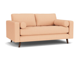 Pink Velvet 2 Seater Sofa - Modern Style Custom Sofa In Stain Resistant Velvet - Shoreditch Range