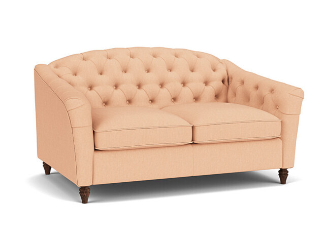 Pink Velvet 2 Seater Sofa - Traditional Button Back Custom Sofa In Stain Resistant Velvet - Payton Range - image 1