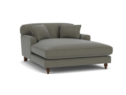 Darlings of Chelsea Galloway Stylish Grey Loveseat Chaise Day Bed
