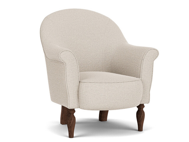 Cream Fabric Armchair - Traditional Accent Custom Arm Chair - Morley Range - image 1