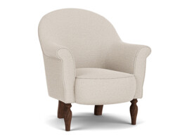 Cream Fabric Armchair - Traditional Accent Custom Arm Chair - Morley Range