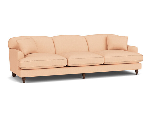 Pink Velvet 3 Seater Sofa - Traditional Style Custom Sofa In Stain Resistant Velvet - Galloway Range - image 1