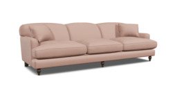 Pink Velvet 3 Seater Sofa - Traditional Style Custom Sofa In Stain Resistant Velvet - Galloway Range