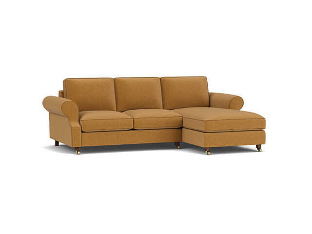 Kendal 3 seater Chaise Sofa Bed  orange - image 1