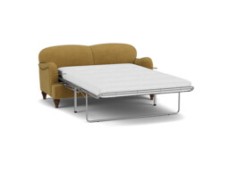 Yellow Velvet 3 Seater Sofabed - Traditional Fold Out Custom Sofa Bed In Stain Resistant Velvet - Lincoln Range - thumbnail 1