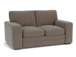 Brown Velvet 2 Seater Sofa - Modern Style Custom Sofa In Easy Clean Velvet - Sloane Range - thumbnail 1