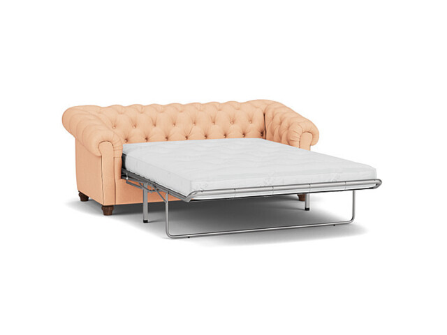 Pink Velvet 3.5 Seater Sofabed - Traditional Fold Out Custom Sofa Bed In Stain Resistant Velvet - Wantage Range - image 1