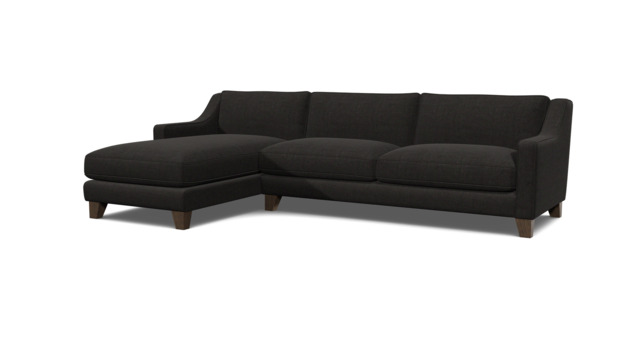 Black 3 Seater Corner Sofa - Modern Style Fabric Luxury Premium Corner Sofa - Banbury Range - image 1