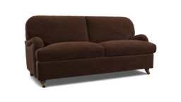 Brown Velvet 3.5 Seater Sofabed - Traditional Fold Out Custom Sofa Bed In Easy Clean Velvet - Helston Range - thumbnail 1