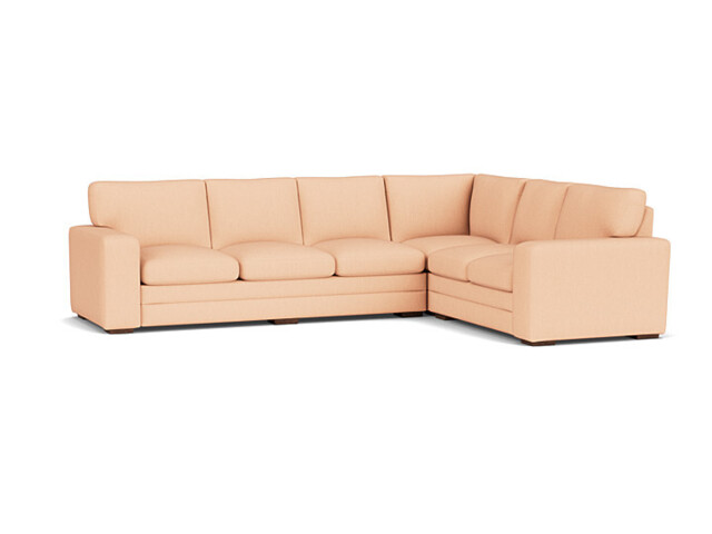 Pink Velvet 4X2 Seater Corner Sofa - Modern Style Custom Sofa In Stain Resistant Velvet - Sloane Range - image 1