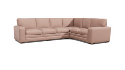 Pink Velvet 4X2 Seater Corner Sofa - Modern Style Custom Sofa In Stain Resistant Velvet - Sloane Range - thumbnail 1