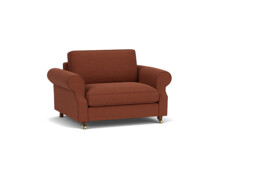 Red Velvet Loveseat Armchair Sofabed - Traditional Style Single Chair Bed In Easy Clean Velvet - Kendal Range