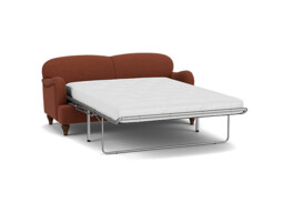 Red Velvet 3.5 Seater Sofabed - Traditional Fold Out Custom Sofa Bed In Easy Clean Velvet - Lincoln Range