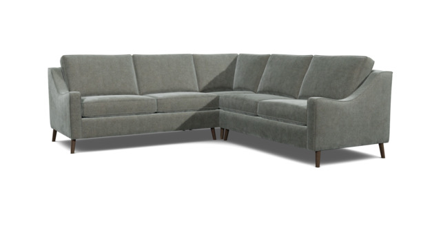 Grey 3 Seater Corner Sofa - Modern Style Fabric Luxury Premium Corner Sofa - Weymouth Range - image 1