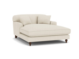 Darlings of Chelsea Galloway Stylish White Loveseat Chaise Day Bed