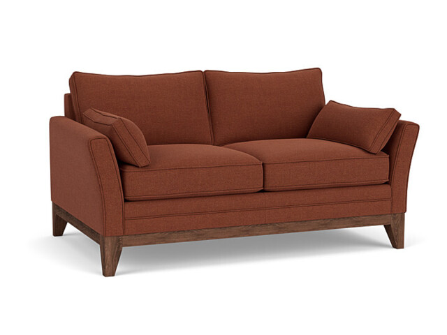 Red Velvet 2 Seater Sofa - Modern Style Custom Sofa In Easy Clean Velvet - Exmouth Range - image 1