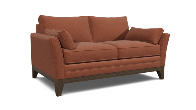 Red Velvet 2 Seater Sofa - Modern Style Custom Sofa In Easy Clean Velvet - Exmouth Range - image 1
