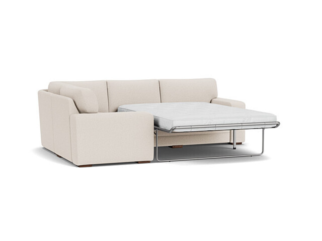 Cream Fabric 3X1.5 Seater Corner Sofabed - Modern Fold Out Custom Sofa Bed - Sloane Range - image 1