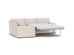 Cream Fabric 3X1.5 Seater Corner Sofabed - Modern Fold Out Custom Sofa Bed - Sloane Range