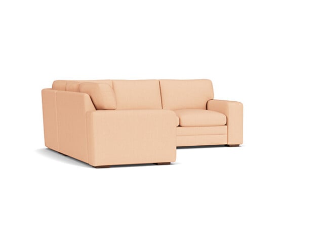 Pink Velvet 2X2.5 Seater Corner Sofabed - Modern Style Custom Sofa In Stain Resistant Velvet - Sloane Range - image 1