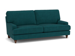 Teal Velvet 4 Seater Sofa - Modern Style Custom Sofa In Stain Resistant Velvet - Whinfell Range - thumbnail 1