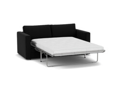 Black Velvet 3.5 Seater Sofabed - Modern Fold Out Custom Sofa Bed In Easy Clean Velvet - Bromley Range