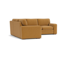 Orange Velvet 2X2.5 Seater Corner Sofabed - Modern Style Custom Sofa In Stain Resistant Velvet - Sloane Range