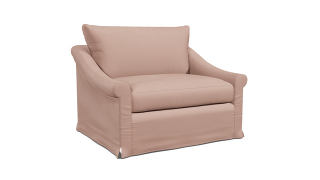 Hayling Loose Cover Loveseat Sofa pink - image 1