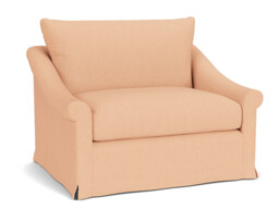 Hayling Loose Cover Loveseat Sofa pink