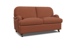 Red Velvet 2 Seater Sofabed - Traditional Fold Out Custom Sofa Bed In Easy Clean Velvet - Helston Range - thumbnail 1