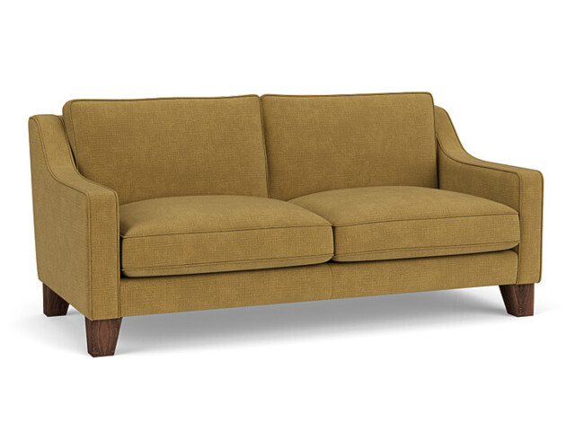 Yellow Velvet 3 Seater Sofa - Modern Style Custom Sofa In Stain Resistant Velvet - Banbury Range - image 1