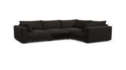 Wimbledon Medium Corner Sofa black - thumbnail 1