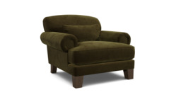 Green Linen Ladies Armchair - Traditional Ladies Custom Arm Chair - Thatcham Range