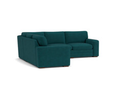 Teal Velvet 3X2.5 Seater Corner Sofabed - Modern Style Custom Sofa In Stain Resistant Velvet - Sloane Range