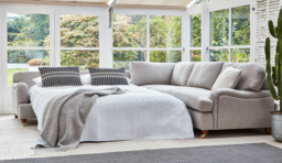 Teal Velvet 3X3 Seater Corner Sofabed - Traditional Fold Out Custom Sofa Bed In Stain Resistant Velvet - Helston Range - thumbnail 2